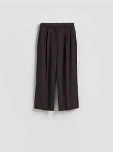 Spodnie carrot fit - ciemnobrązowy