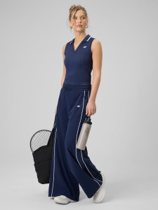 4F Spodnie dresowe z szerokimi nogawkami damskie - granatowe XS