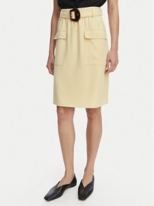 HUGO Spódnica midi Randa 50559313 Beżowy jasny Regular Fit