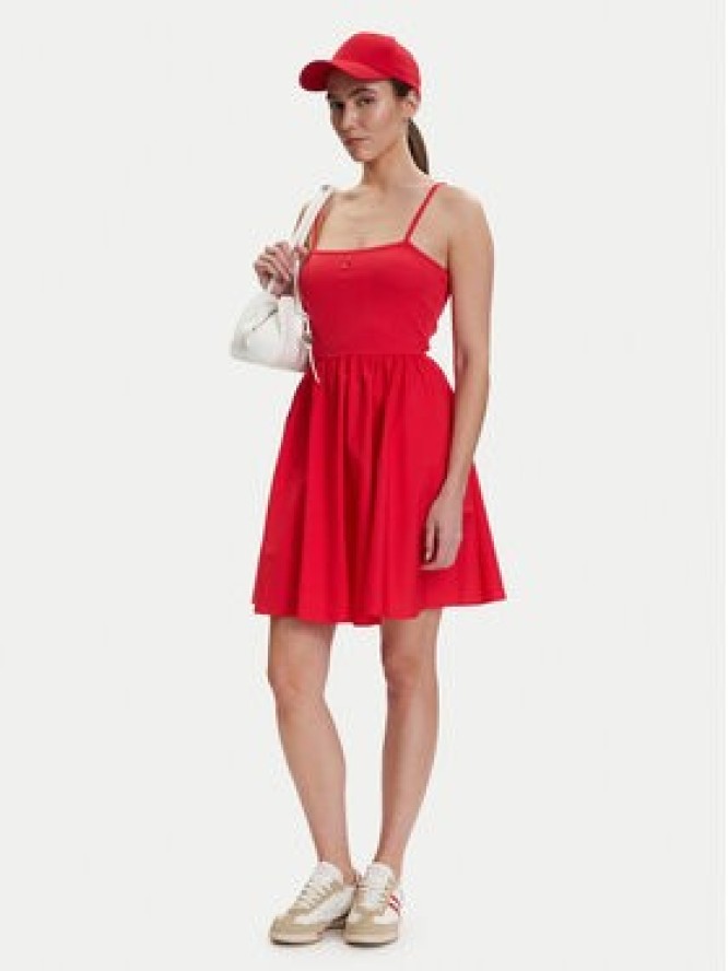 Tommy Jeans Sukienka letnia DW0DW22352 Czerwony Slim Fit