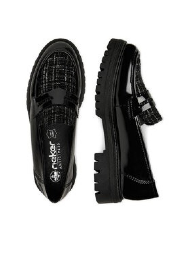 Rieker Loafersy 47550-00 Czarny