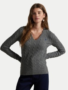 Polo Ralph Lauren Sweter 211971866500 Szary Slim Fit