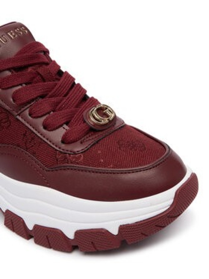 Guess Sneakersy FLFBRT ELE12 Bordowy