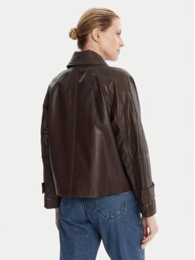 Weekend Max Mara Kurtka skórzana Berbice 2525446021 Brązowy Regular Fit