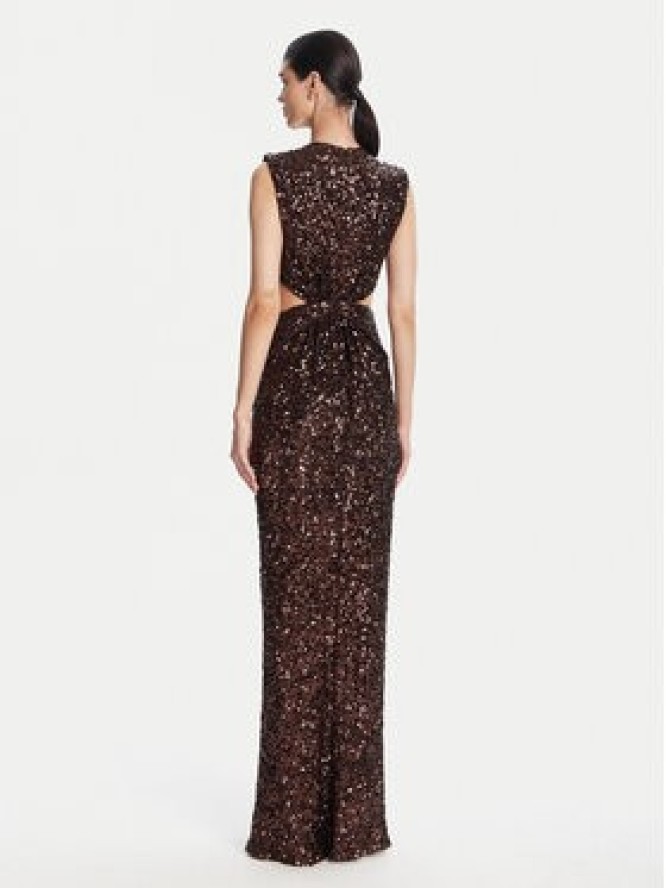 Elisabetta Franchi Sukienka wieczorowa ABR4852E2 644 Brązowy Regular Fit