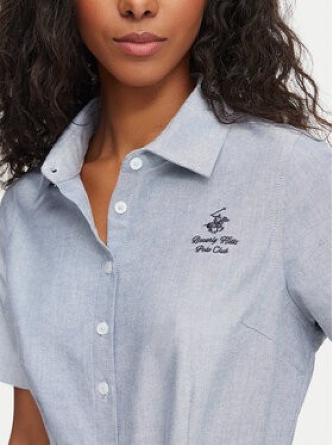 Beverly Hills Polo Club Sukienka koszulowa L3631 Granatowy Regular Fit