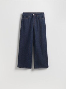 Jeansy culotte - granatowy
