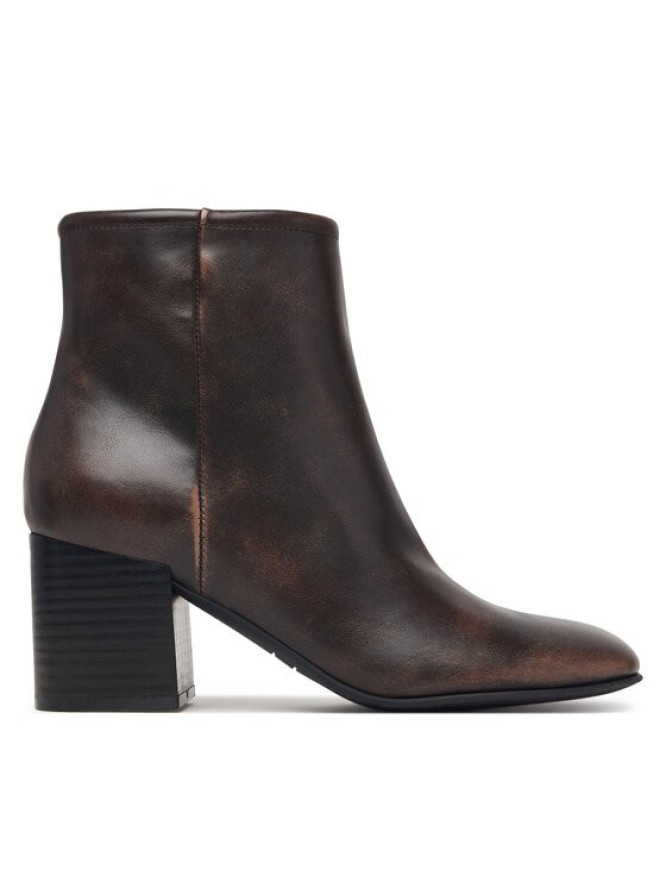 Guess Botki FLFALE LEA10 Brązowy ciemny