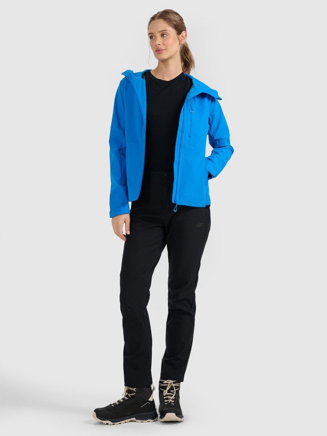 4F Kurtka softshell wiatroodporna membrana 10000 damska - niebieska S
