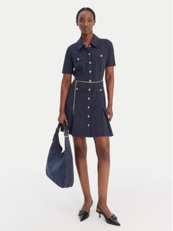 MICHAEL Michael Kors Sukienka koszulowa MR683BX667 Granatowy Regular Fit