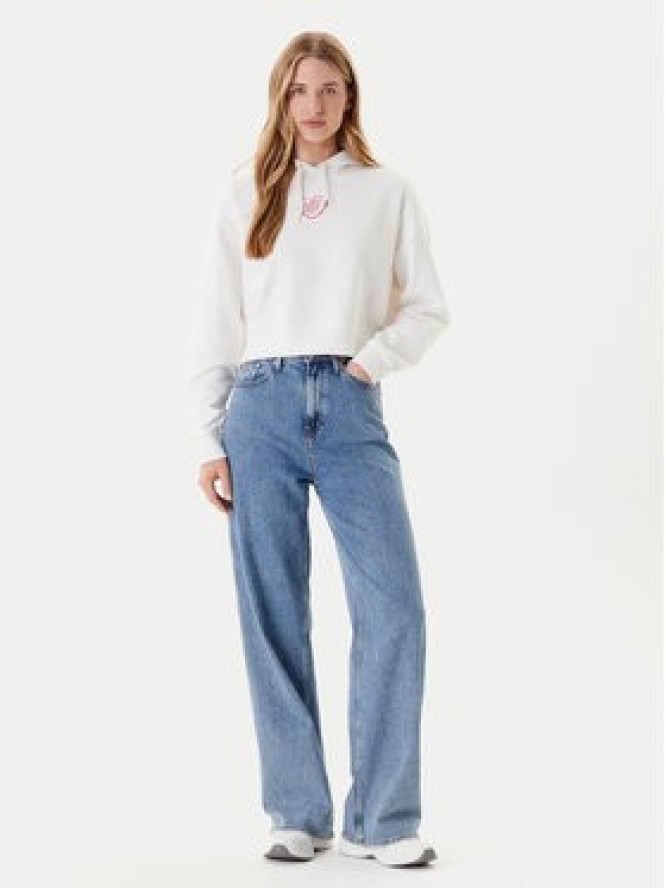 Tommy Jeans Bluza Heart DW0DW21408 Biały Relaxed Fit