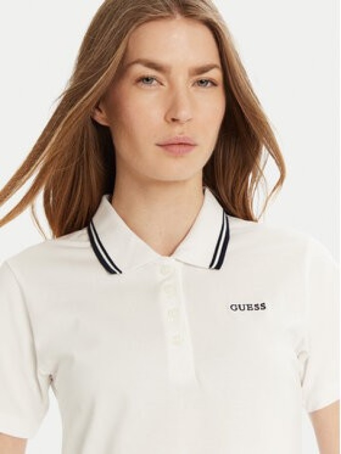 Guess Polo V5GP06 KCOK1 Biały Regular Fit