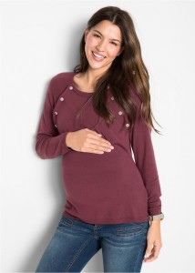 Sweter z cienkiej dzianiny 2 w 1 na okres ciąży i podczas karmienia piersią z cienkiej dzianiny