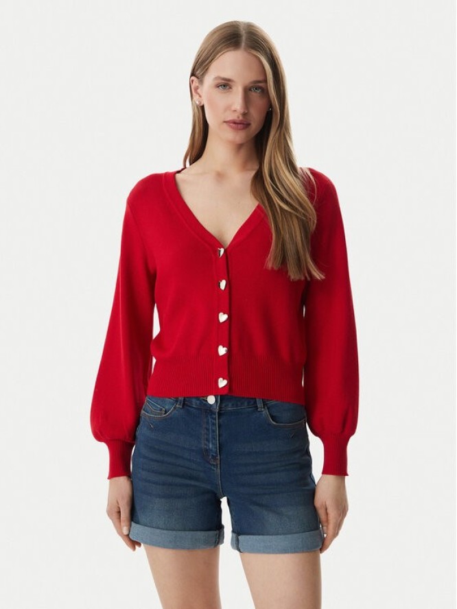 Morgan Kardigan 261-MLIKE Czerwony Regular Fit