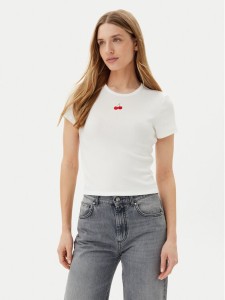 ONLY T-Shirt Daniella 15350554 Biały Slim Fit