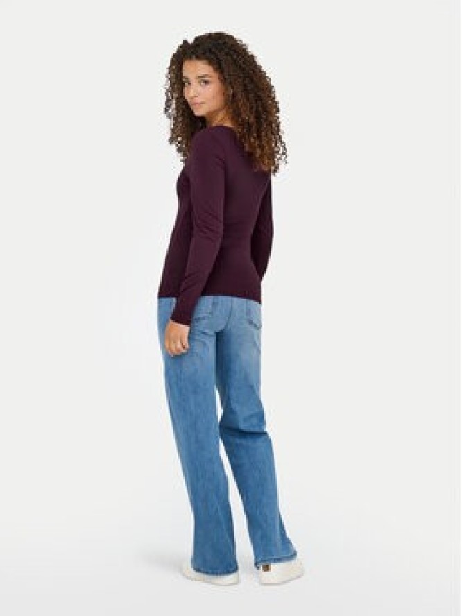 ONLY Bluzka Lea 15302647 Fioletowy Slim Fit