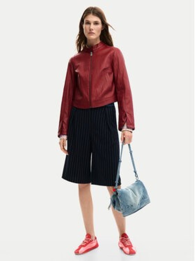 Desigual Kurtka z imitacji skóry Ariel 26SWEW09 Czerwony Regular Fit