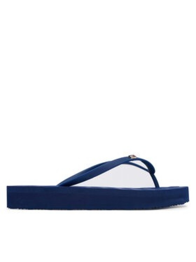Tommy Hilfiger Japonki Repeat Logo Platform FW0FW09199 Granatowy