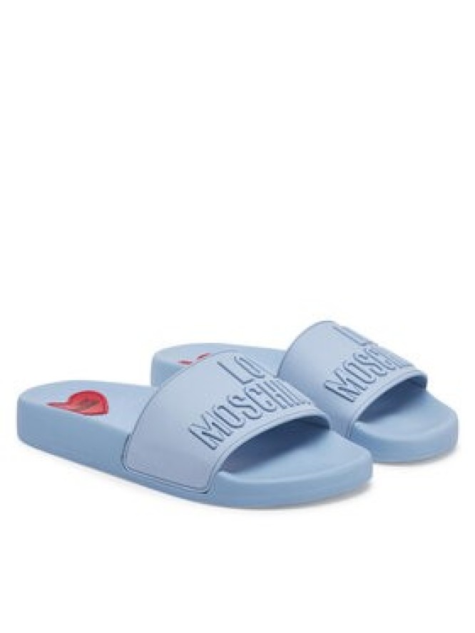 LOVE MOSCHINO Klapki JA28052G1MI15712 Niebieski