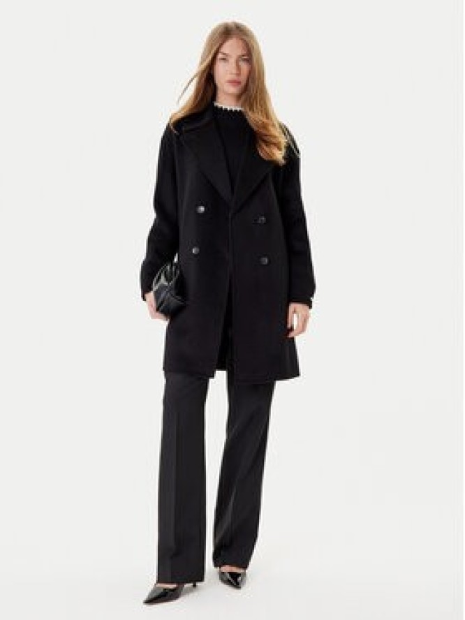Marella Płaszcz wełniany Good 2523016031 Czarny Regular Fit