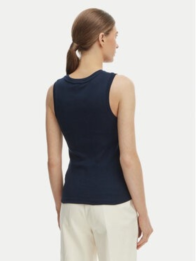 Tommy Hilfiger Top WW0WW47806 Granatowy Slim Fit