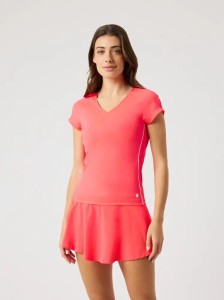 bjorn_borg ACE V NECK T-SHIRT DIVA PINK