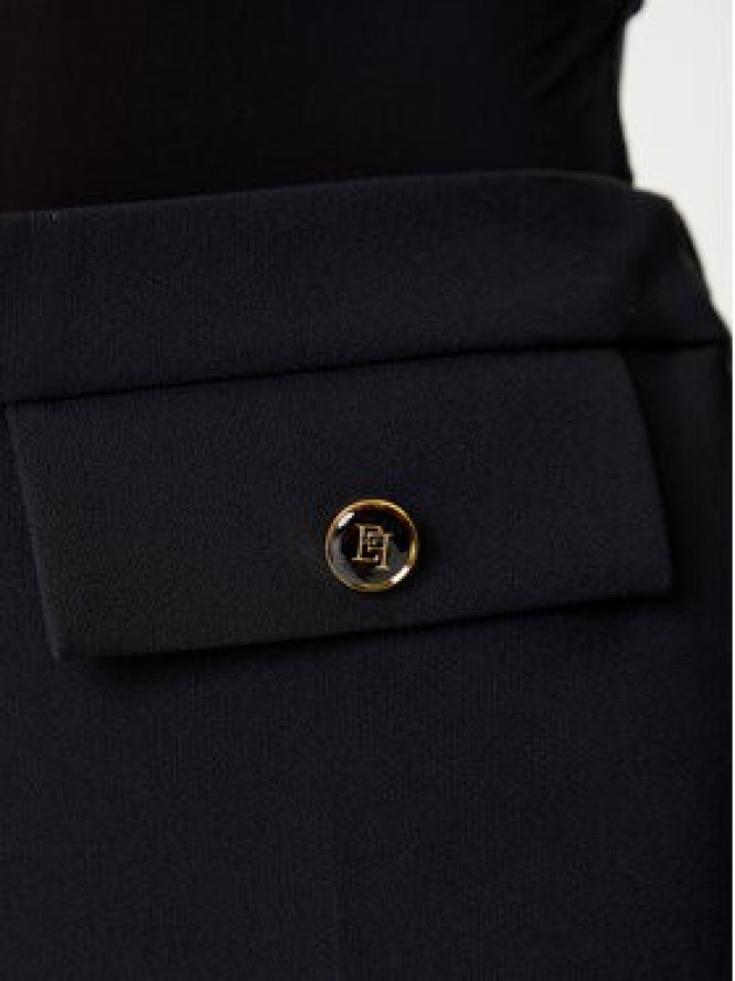 Elisabetta Franchi Spodnie materiałowe PA-120-56E2-V340 Czarny Regular Fit