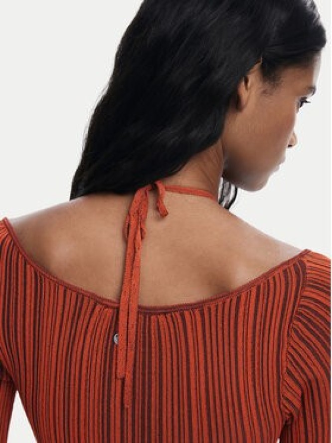 Desigual Sukienka koktajlowa Marlene 25WWVF08 Pomarańczowy Slim Fit