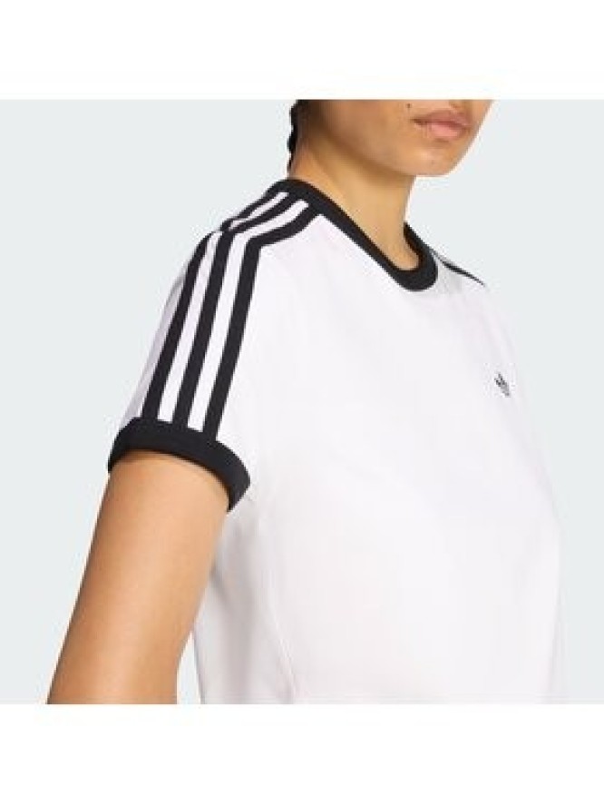 adidas T-Shirt 3-Stripes KD3683 Biały Slim Fit