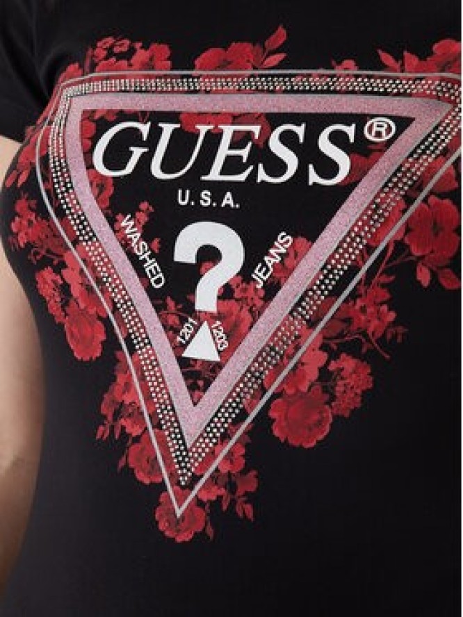 Guess T-Shirt W6RI23 J1314 Czarny Regular Fit