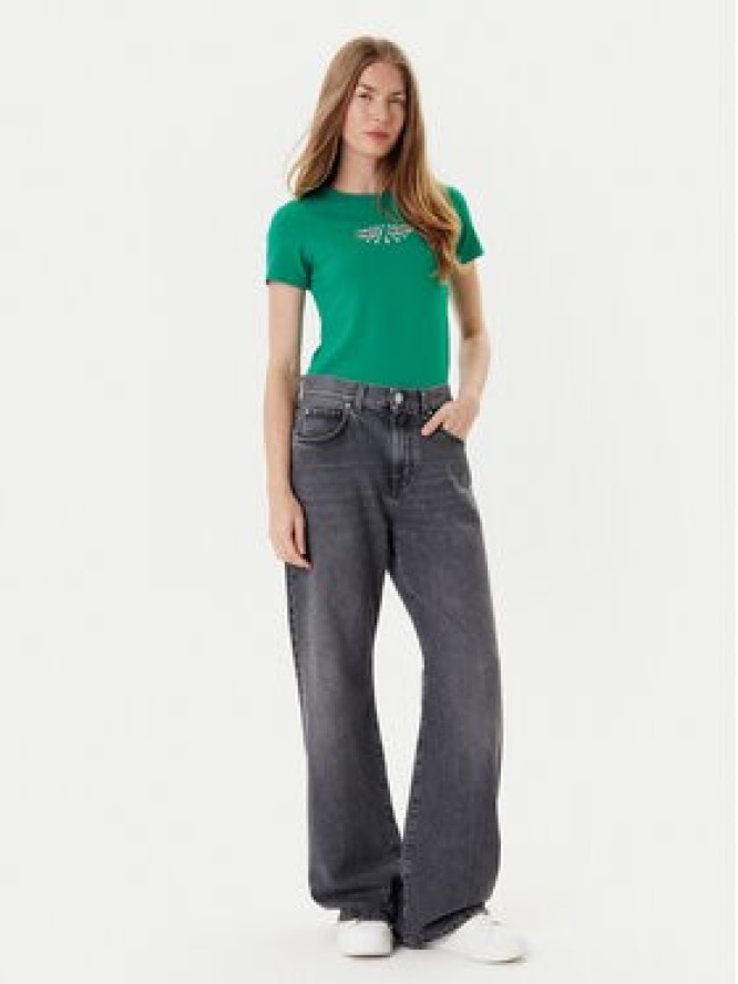 Guess Jeans T-Shirt W5YI04 J1314 Zielony Slim Fit