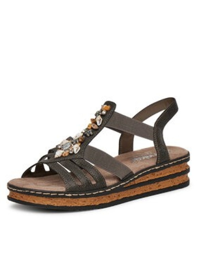 Rieker Sandały 62949-45 Szary