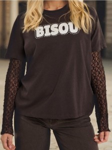 Koszulka z cyrkoniami - fioletowy