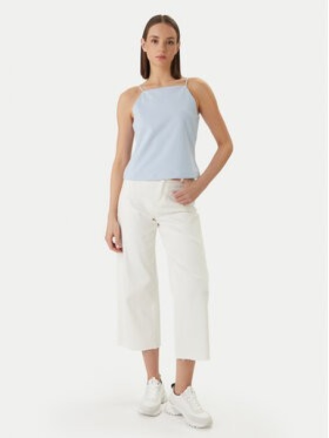 Calvin Klein Jeans Top Ponte LV044F206G Niebieski Slim Fit