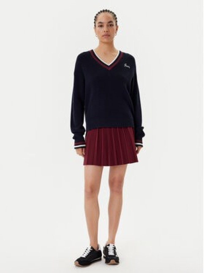 Guess Spódnica plisowana V5BD02 Z1152 Bordowy Regular Fit