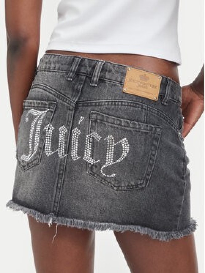 Juicy Couture Spódnica jeansowa JCDGS126958 Szary Regular Fit