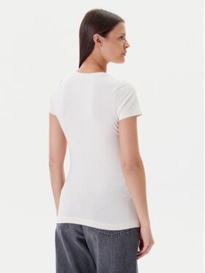 Guess T-Shirt W5YI46 J1314 Écru Slim Fit