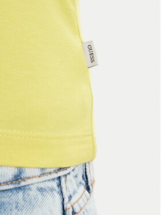 Guess Jeans Top W6YP20 K4202 Żółty Slim Fit