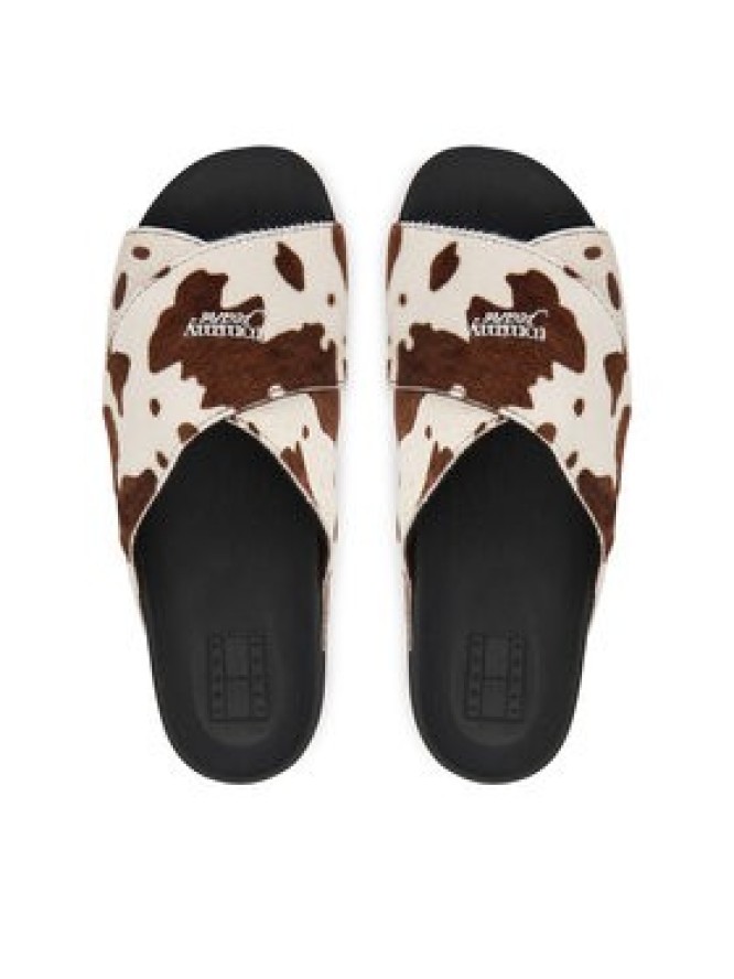 Tommy Jeans Klapki Tjw Comfort Slides Calf Hair EN0EN02941 Kolorowy