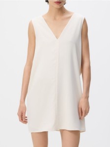 Sukienka z kokardą na plecach - złamana biel