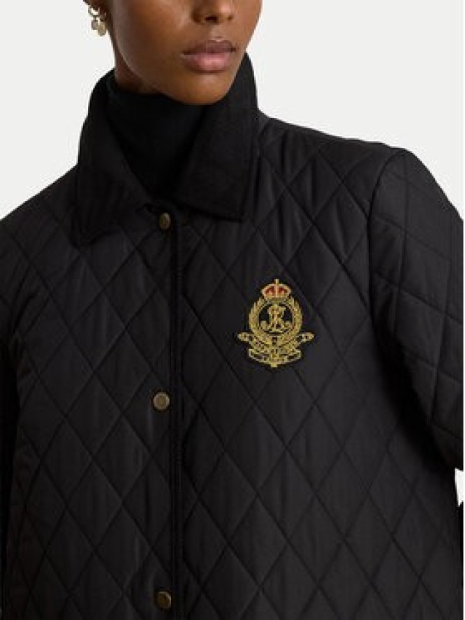 LAUREN RALPH LAUREN Kurtka przejściowa Crested 3/4 Quilt 297P18059001 Czarny Regular Fit