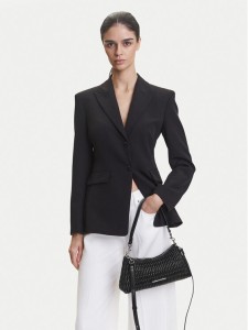 Calvin Klein Jeans Torebka Ruched Layla Shoulder Bag LV04K3088G Czarny