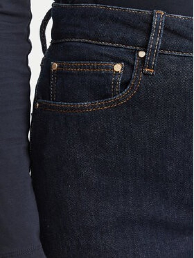 Guess Jeansy W6BA1C D2573 Granatowy Wide Leg