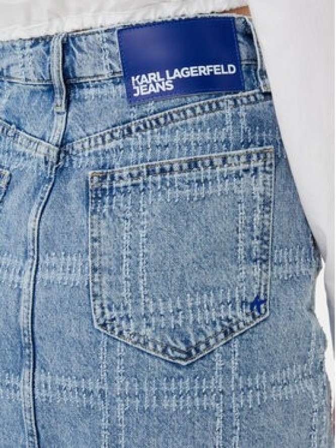 Karl Lagerfeld Jeans Spódnica jeansowa A2W12013 Niebieski Regular Fit