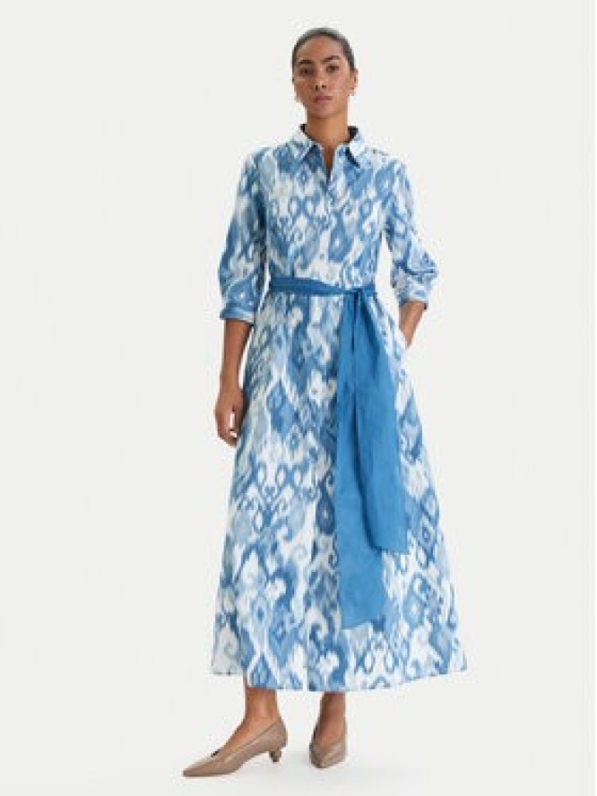 Luisa Spagnoli Sukienka koszulowa Palato 542965 Niebieski Regular Fit