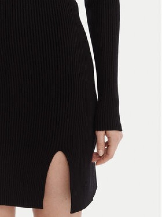 Kontatto Sukienka dzianinowa 3M0827C Czarny Slim Fit