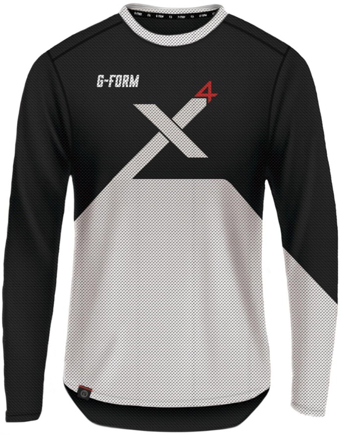 G-FORM Pro-X4 koszulka długi rękaw S czarno-biała
