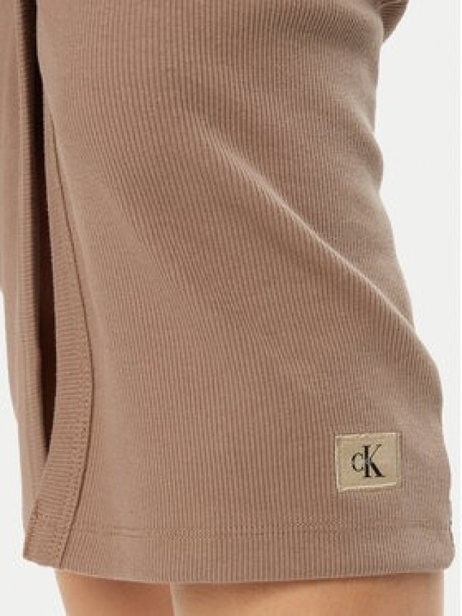 Calvin Klein Jeans Sukienka codzienna J20J224830 Beżowy Slim Fit