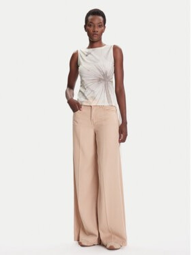 Desigual Top Bruma 25WWTK21 Écru Regular Fit