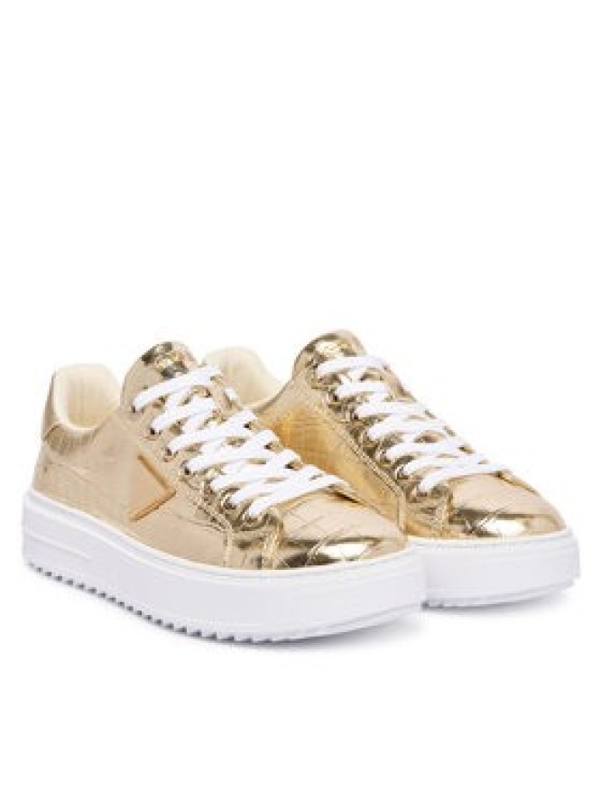 Guess Sneakersy FLFD15 PEL12 Złoty